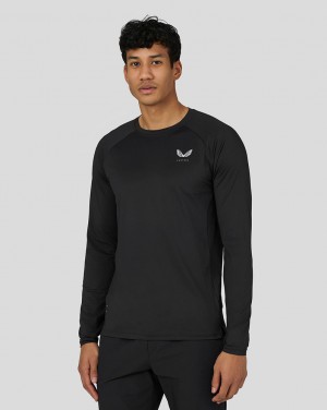 Black Castore Active Performance Long Sleeve T-Shirt | 0953841-MH