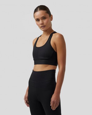 Black Castore Active Supportive Medium Impact Bra | 4573201-FP