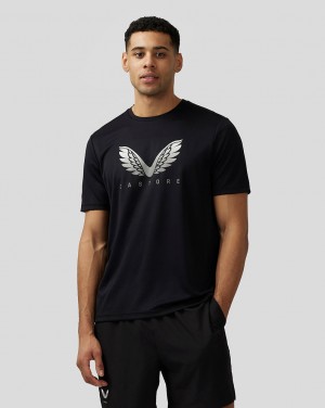 Black Castore Adapt Short Sleeve Graphic T Shirt | 7826534-AK