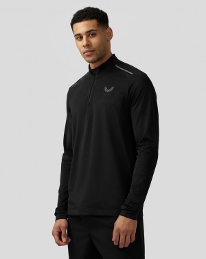 Black Castore Apex Aeromesh Quarter Zip | 1375948-OX