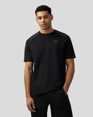 Black Castore Apex Aeromesh T-Shirt | 8429735-EP