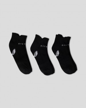 Black Castore Cushioned Ankle Socks 3 Pack | 6598431-CJ