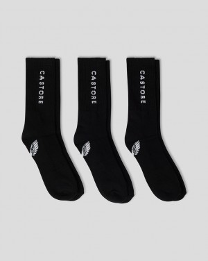 Black Castore Cushioned Crew Socks 3 Pack | 9382470-JY