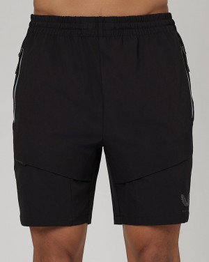 Black Castore Flex Woven Cargo Shorts | 6431802-XR
