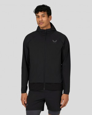 Black Castore Flex Woven Jacket | 5921436-NC