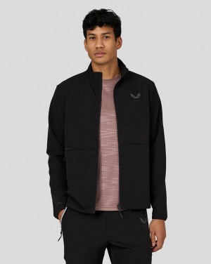 Black Castore Flex Woven Jacket | 9506871-PM