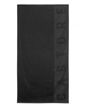 Black Castore Large Towel | 4328610-LJ
