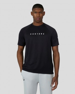 Black Castore Short Sleeve Raglan T-Shirt | 5980267-IV