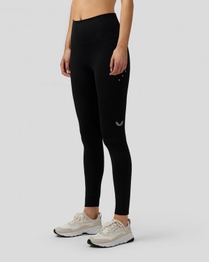 Black Castore Zone Breathable Performance Leggings | 6359184-WD