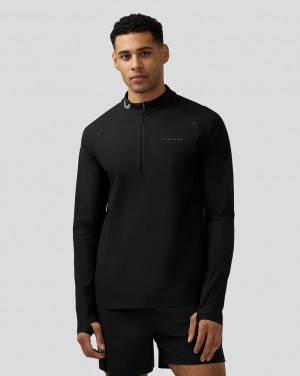 Black Castore Zone Ventilation Quarter Zip | 1367092-TS