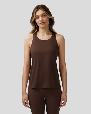 Brown Castore Zone Breathable Performance Tank | 7914568-MR