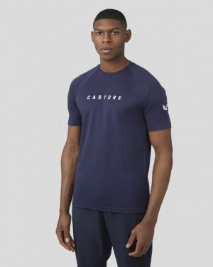 Castore Peacoat Short Sleeve Raglan T-Shirt | 2573408-NP