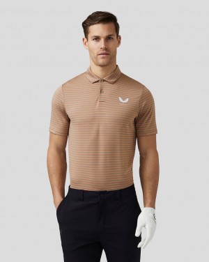 Clay Castore Golf Yarn Dye Stripe Polo | 3258014-MB