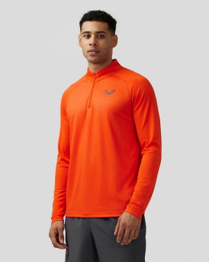 Deep Orange Castore Adapt Quarter Zip Top | 2947630-JC