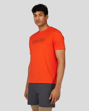 Deep Orange Castore Flow Short Sleeve Graphic T-Shirt | 2319580-CT