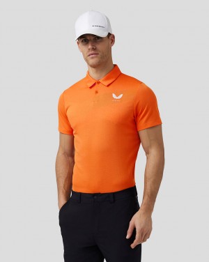 Deep Orange Castore Golf Engineered Knit Polo | 0439712-KO