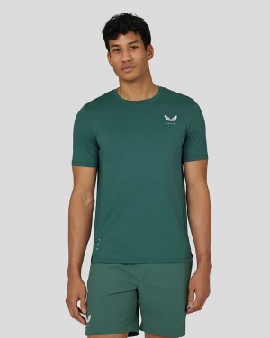 Green Castore Active Short Sleeve T-Shirt | 0532819-ED