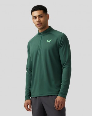 Green Castore Adapt Quarter Zip Top | 5764091-LB