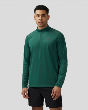 Green Castore Apex Aeromesh Quarter Zip | 3821745-PB