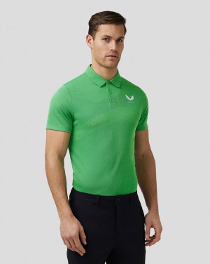 Green Castore Golf Engineered Knit Polo | 3075691-AS