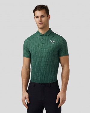 Green Castore Golf Printed Polo | 0945821-EL