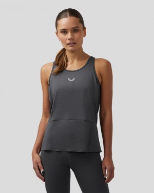 Gunmetal Castore Apex Lightweight Panelled Tank Top | 7631052-TP