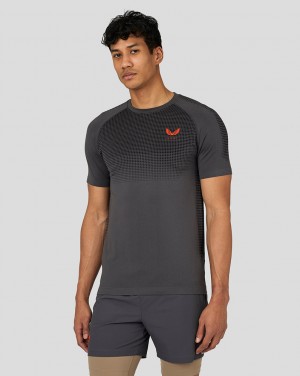 Gunmetal Castore Flow Seamless Training T-Shirt | 1508932-GJ
