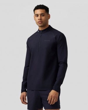 Midnight Navy Castore Zone Ventilation Quarter Zip | 8947352-RD