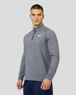 Navy Castore Adapt Long Sleeve Standard Quarter Zip Top | 0715843-UI
