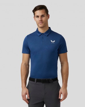 Navy Castore Golf Engineered Knit Polo | 3865014-JC