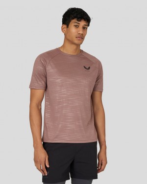 Peach Clay Castore Flow Short Sleeve Printed T-Shirt | 2498315-LW