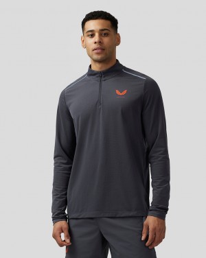 Pewter Blue Castore Apex Aeromesh Quarter Zip | 7016945-EB