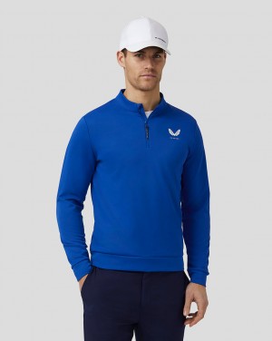 Royal Blue Castore Golf Club Classic Quarter Zip Top | 6975302-CK