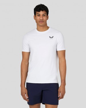White Castore Active Short Sleeve Performance T-Shirt | 3201749-LI