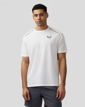 White Castore Apex Aeromesh T-Shirt | 9657841-BI